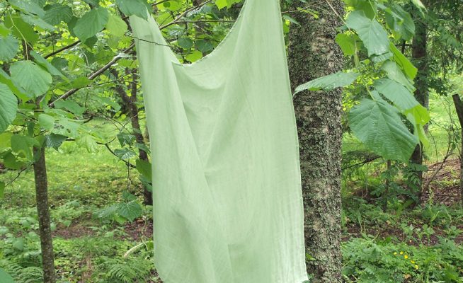 Minimundus muslinfilt 100% ekologisk bomull 120x120 cm lindblomsgrön