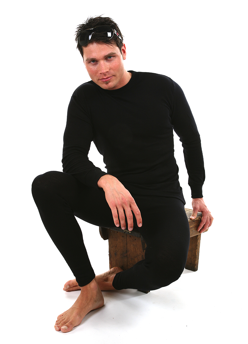 Janus BlackWool herr underställ 100% merinoull långkalsonger och tröja