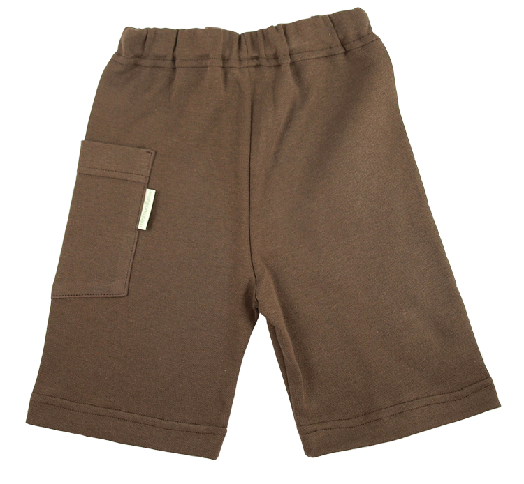 Tim&Teja shorts av 100% ekologisk bomull ekologiskt färgad brun