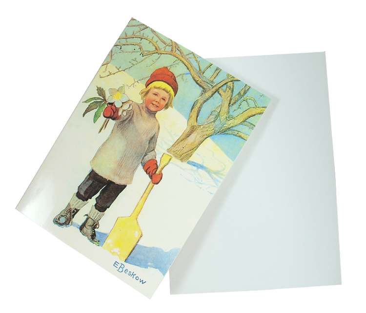 Julkort Elsa Beskow julrosor dubbelkort med kuvert 15x11 cm