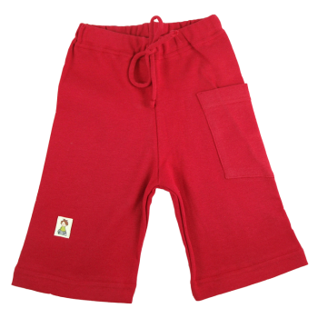 Tim&Teja shorts av 100% ekologisk bomull ekologiskt färgad röd