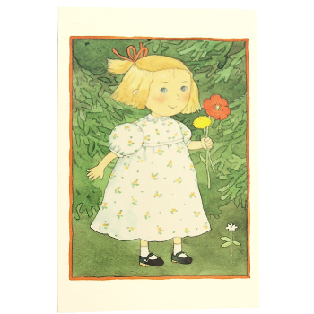 Gratulationskort dubbelt med kuvert Ellens blomma 9,5x6,5 cm