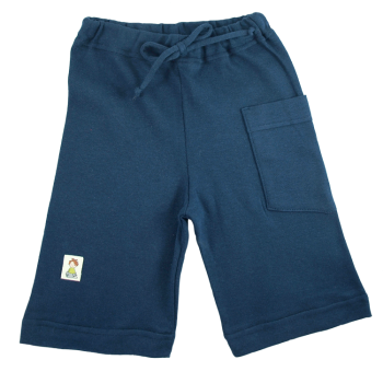 Tim&Teja shorts av 100% ekologisk bomull ekologiskt färgad marinblå