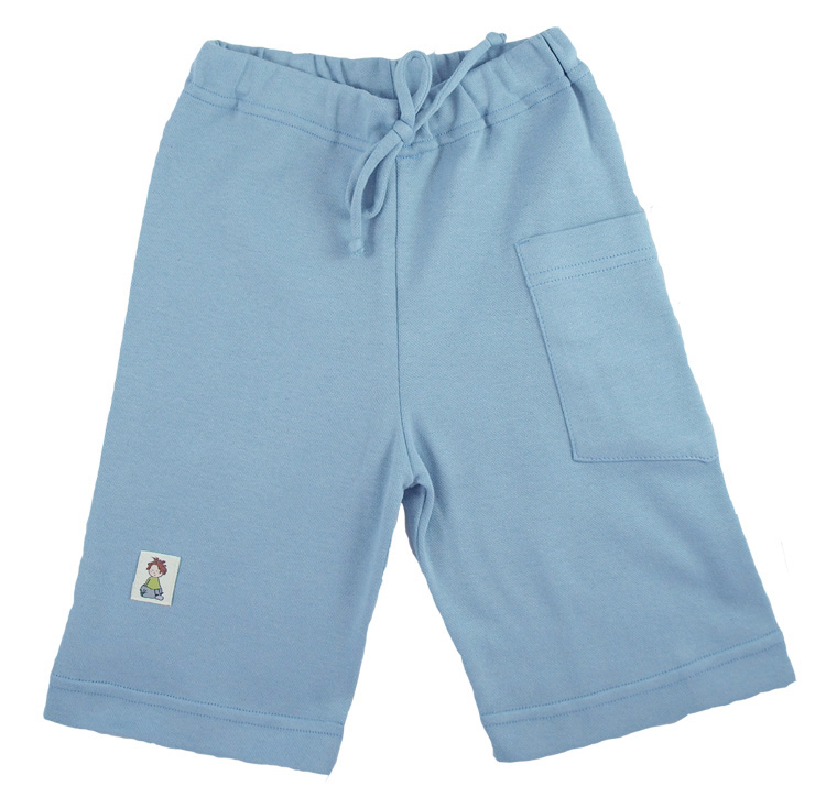 Tim&Teja shorts av 100% ekologisk bomull ekologiskt färgad ljusblå