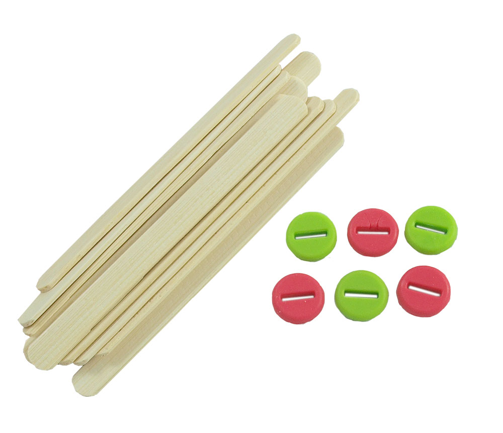 glasspinnar av bambu till glassformar av rostfritt stål