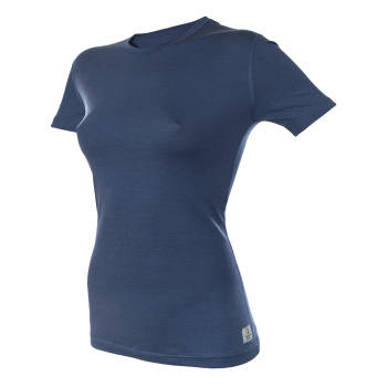 Janus dam LightWool t-shirt 100% merinoull marinblå