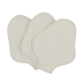 Imse tvätt- och återanvändbara trosskydd String ekologisk bomull natural 3-pack