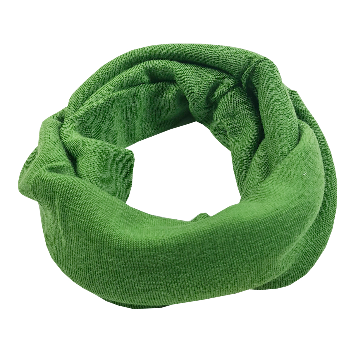 Halsduk neckwarmer barn ekologisk merinoull grön