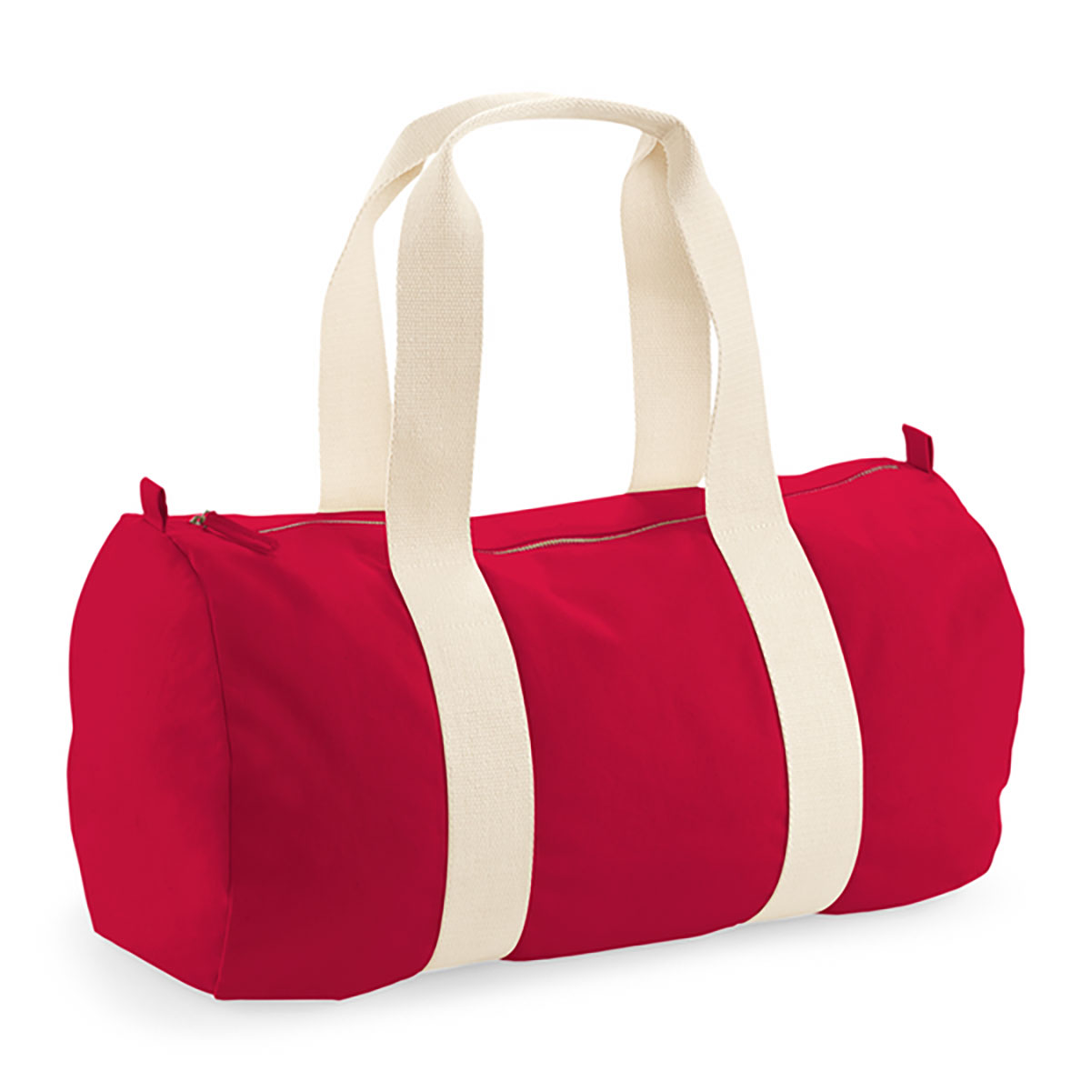 EarthAware ekologisk barrel bag, weekendbag röd