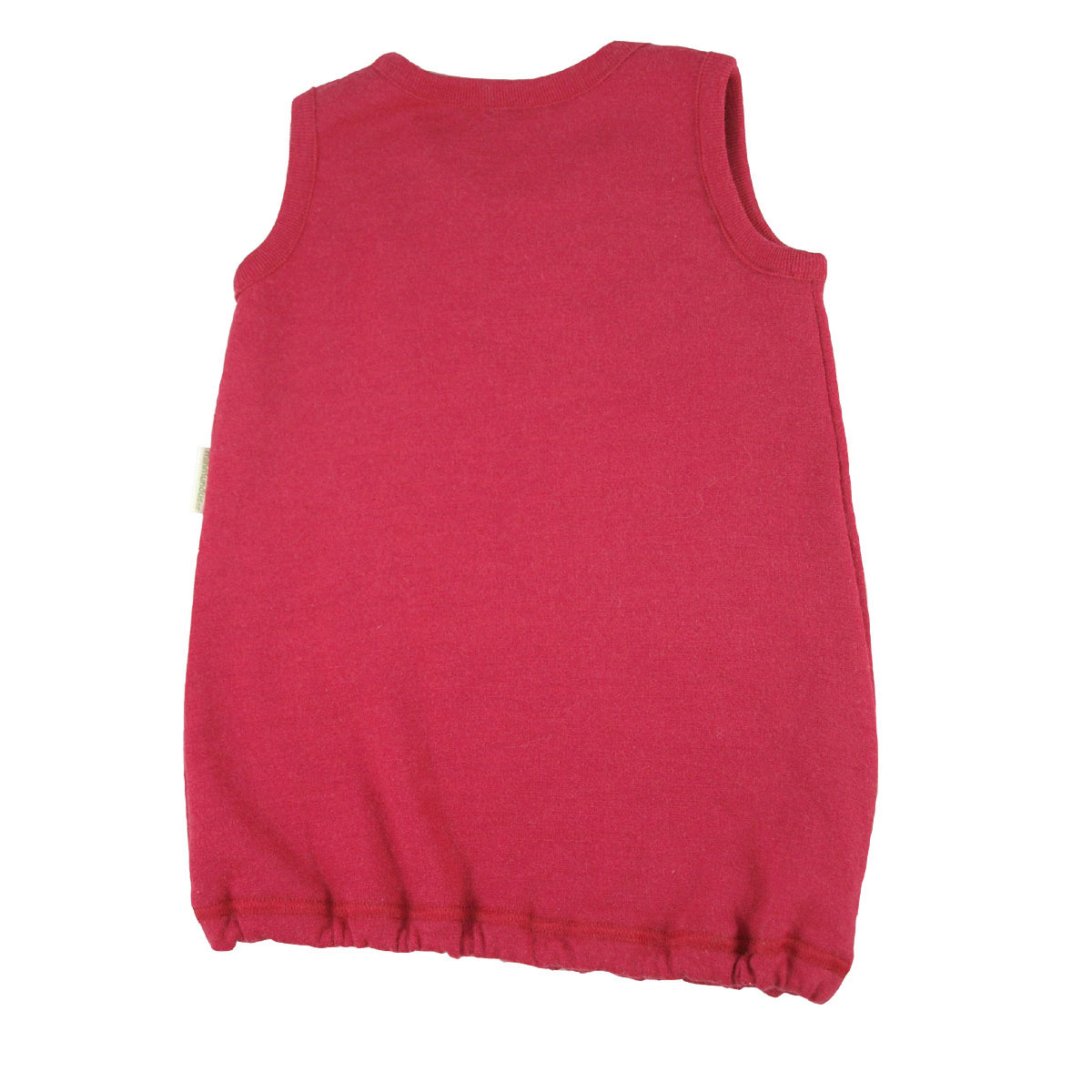Minimundus tunika klänning av ullfrotté 100% merinoull röd