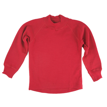 Minimundus tröja lång ärm av 100% merinoull röd