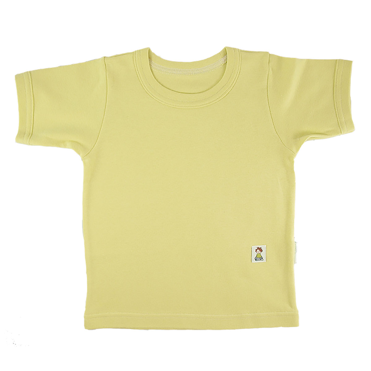 Tim&Teja t-shirt tröja med kort ärm 100% ekologisk bomull ekologiskt färgad gul