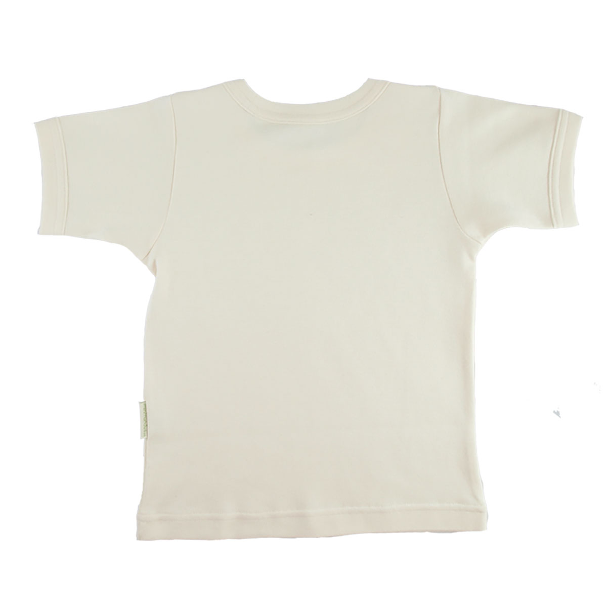 Tim&Teja t-shirt tröja med kort ärm 100% ekologisk bomull ekologiskt färgad naturvit