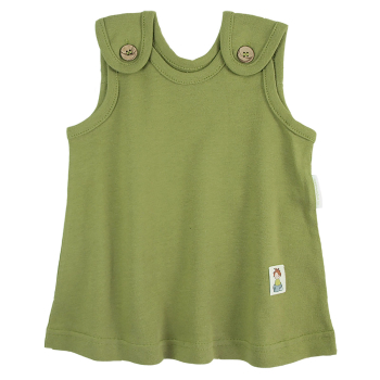 Tim&Teja babyklänning 100% ekologisk bomull ekologiskt färgad grön