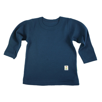 Tim&Teja tröja med lång ärm 100% ekologisk bomull ekologiskt färgad marinblå